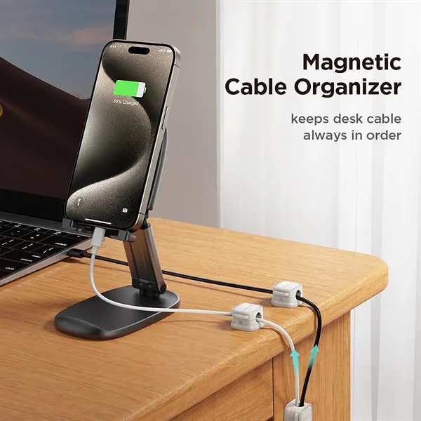 6 pack Magnetic Cable Clips Adhesive Desk Organizer - 6 pack Magnetic Cable Clips Adhesive Desk Organizer - Image 1 of 4