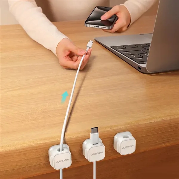 6 pack Magnetic Cable Clips Adhesive Desk Organizer - 6 pack Magnetic Cable Clips Adhesive Desk Organizer - Image 3 of 4