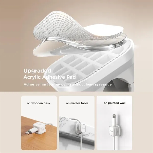 6 pack Magnetic Cable Clips Adhesive Desk Organizer - 6 pack Magnetic Cable Clips Adhesive Desk Organizer - Image 4 of 4