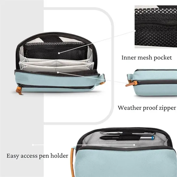 Small Electronics Organizer Pouch for Travel - Small Electronics Organizer Pouch for Travel - Image 1 of 4