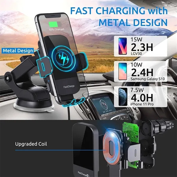 Wireless Car Charger Phone Mount Holder - Wireless Car Charger Phone Mount Holder - Image 1 of 4