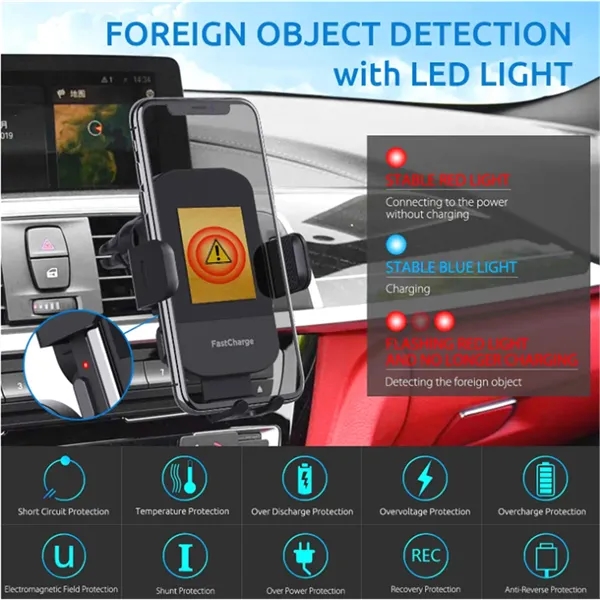 Wireless Car Charger Phone Mount Holder - Wireless Car Charger Phone Mount Holder - Image 2 of 4