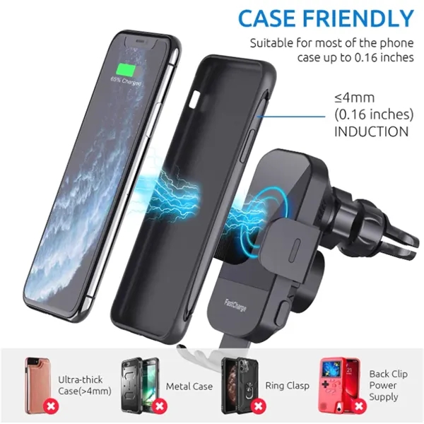 Wireless Car Charger Phone Mount Holder - Wireless Car Charger Phone Mount Holder - Image 3 of 4
