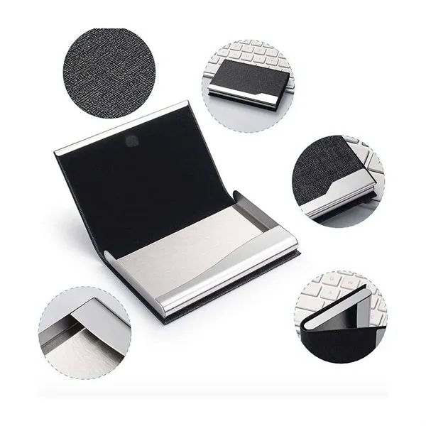 Premium PU Leather Magnetic Business Card Case - Premium PU Leather Magnetic Business Card Case - Image 3 of 4