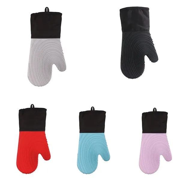 Thickened High Temperature Resistant Silicone Oven Gloves - Thickened High Temperature Resistant Silicone Oven Gloves - Image 8 of 8