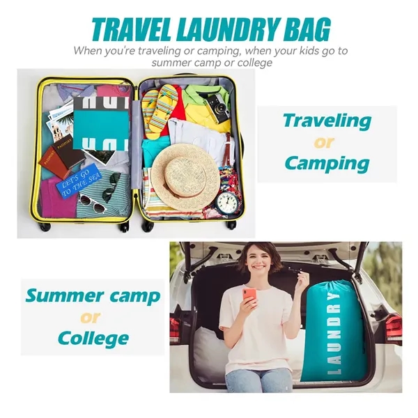 Large Travel Camping Laundry Bag For Dirty Clothes - Large Travel Camping Laundry Bag For Dirty Clothes - Image 3 of 4