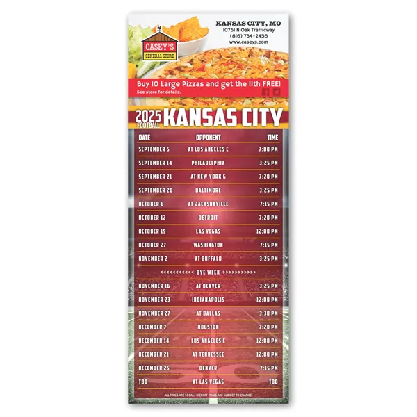 Football Schedule Magnet - Football Schedule Magnet - Image 0 of 8