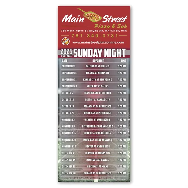 Football Schedule Magnet - Football Schedule Magnet - Image 1 of 8