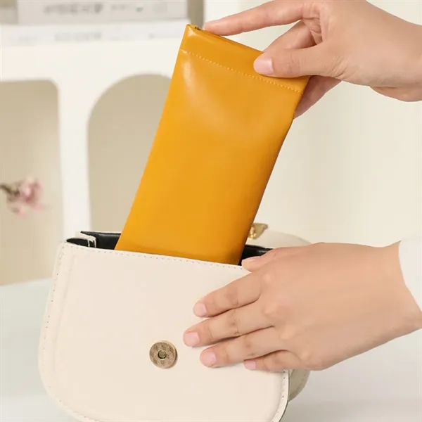 Portable Leather Glasses Case Squeeze Top - Portable Leather Glasses Case Squeeze Top - Image 5 of 5