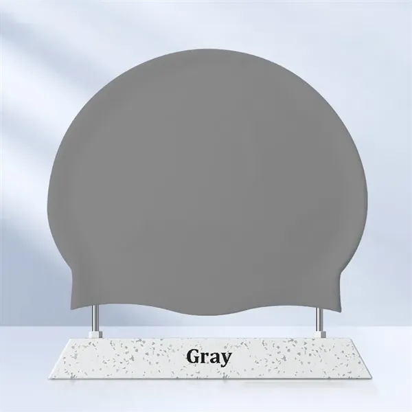 Solid Color Silicone Swim Cap - Solid Color Silicone Swim Cap - Image 6 of 18
