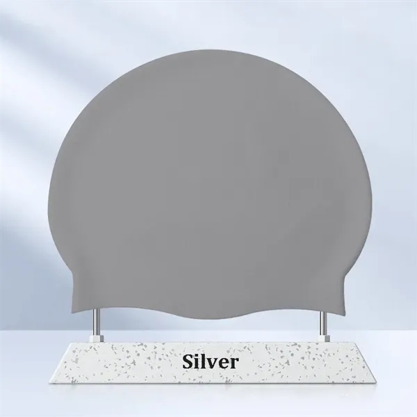 Solid Color Silicone Swim Cap - Solid Color Silicone Swim Cap - Image 7 of 18
