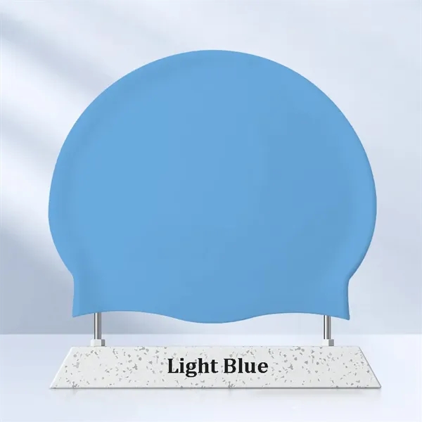 Solid Color Silicone Swim Cap - Solid Color Silicone Swim Cap - Image 8 of 18