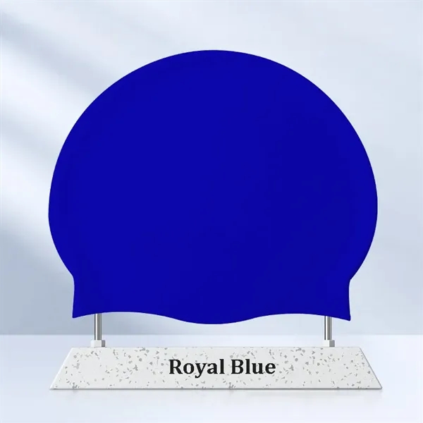 Solid Color Silicone Swim Cap - Solid Color Silicone Swim Cap - Image 11 of 18