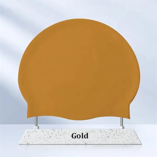 Solid Color Silicone Swim Cap - Solid Color Silicone Swim Cap - Image 18 of 18