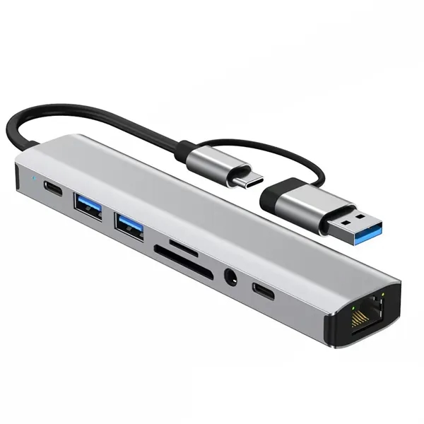 9-in-1 USB Laptop Hub with Ethernet - 9-in-1 USB Laptop Hub with Ethernet - Image 3 of 4