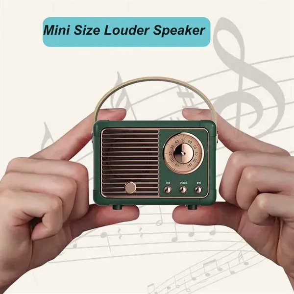 Retro Mini Portable HiFi Bluetooth Speaker - Retro Mini Portable HiFi Bluetooth Speaker - Image 4 of 4