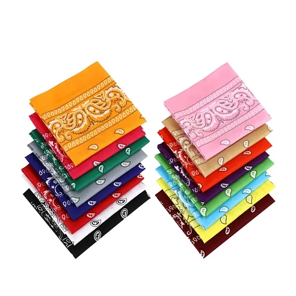 Outdoor Riding HipHop Paisley Cashew Flower Square Bandana - Outdoor Riding HipHop Paisley Cashew Flower Square Bandana - Image 0 of 4