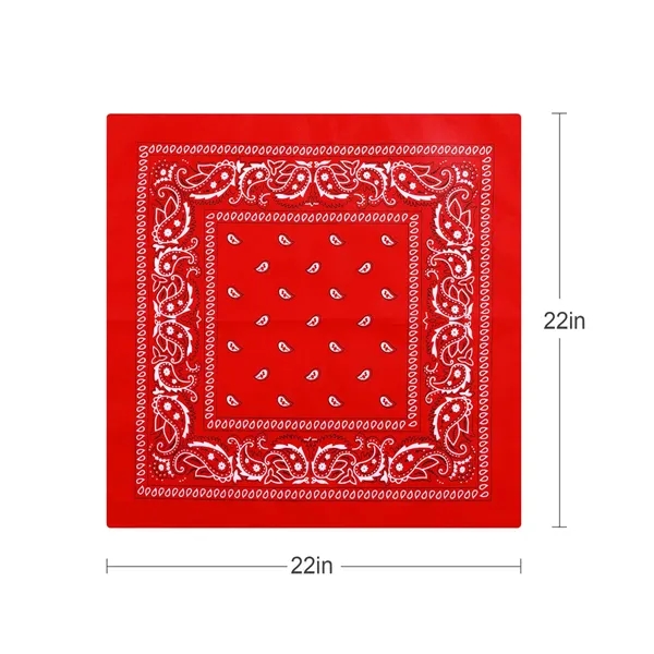 Outdoor Riding HipHop Paisley Cashew Flower Square Bandana - Outdoor Riding HipHop Paisley Cashew Flower Square Bandana - Image 1 of 4