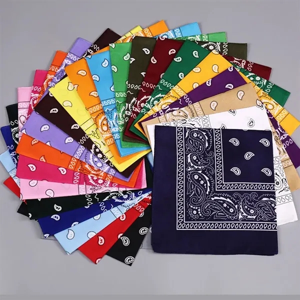 Outdoor Riding HipHop Paisley Cashew Flower Square Bandana - Outdoor Riding HipHop Paisley Cashew Flower Square Bandana - Image 3 of 4