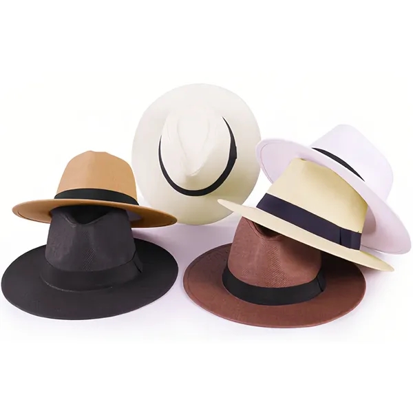Foldable Straw Beach UV Protection Fishing Sun Hat - Foldable Straw Beach UV Protection Fishing Sun Hat - Image 1 of 4