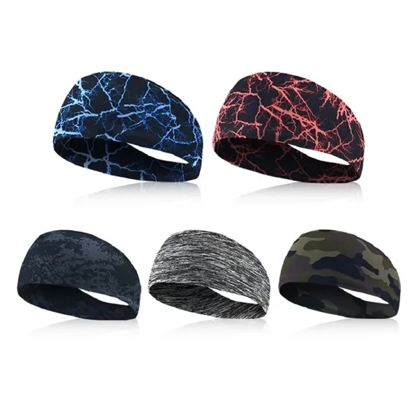 Unisex Sweatband Sports Headbands That Wicks Moisture - Unisex Sweatband Sports Headbands That Wicks Moisture - Image 2 of 4