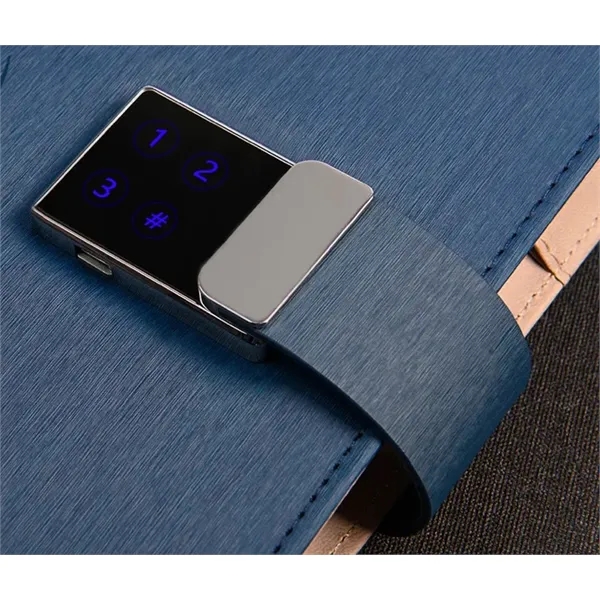 Password & Fingerprint Lock Notebook with Power Bank - Password & Fingerprint Lock Notebook with Power Bank - Image 1 of 4
