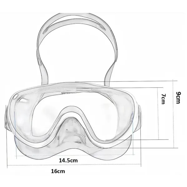 Silicone Tempered Swimming Glass Snorkelling Diving Mask - Silicone Tempered Swimming Glass Snorkelling Diving Mask - Image 1 of 4