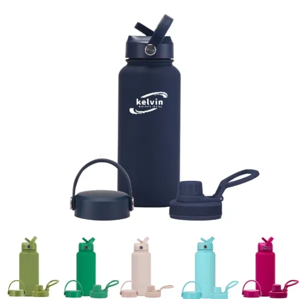 33 oz Stainless Steel Double Wall Vacuum Insulated Bottle - 33 oz Stainless Steel Double Wall Vacuum Insulated Bottle - Image 0 of 4