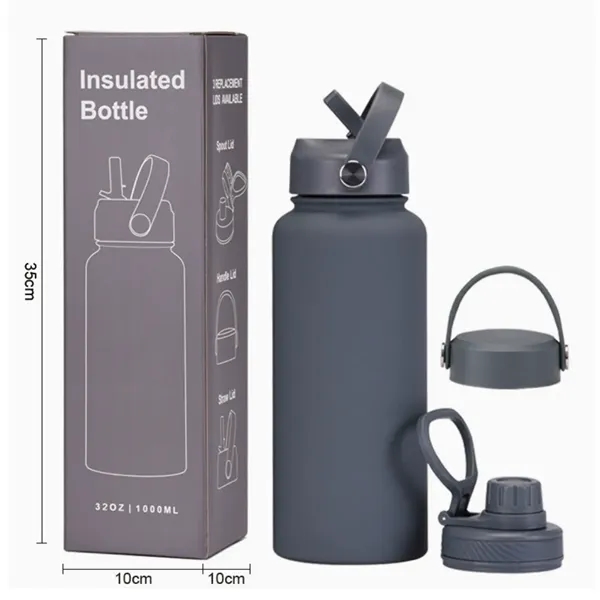 33 oz Stainless Steel Double Wall Vacuum Insulated Bottle - 33 oz Stainless Steel Double Wall Vacuum Insulated Bottle - Image 4 of 4