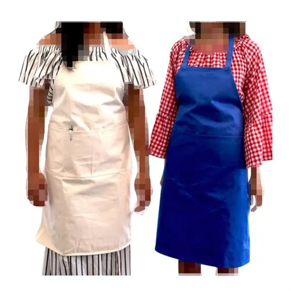 Adult Cotton Apron with Front Pocket Adjustable Unisex - Adult Cotton Apron with Front Pocket Adjustable Unisex - Image 2 of 8