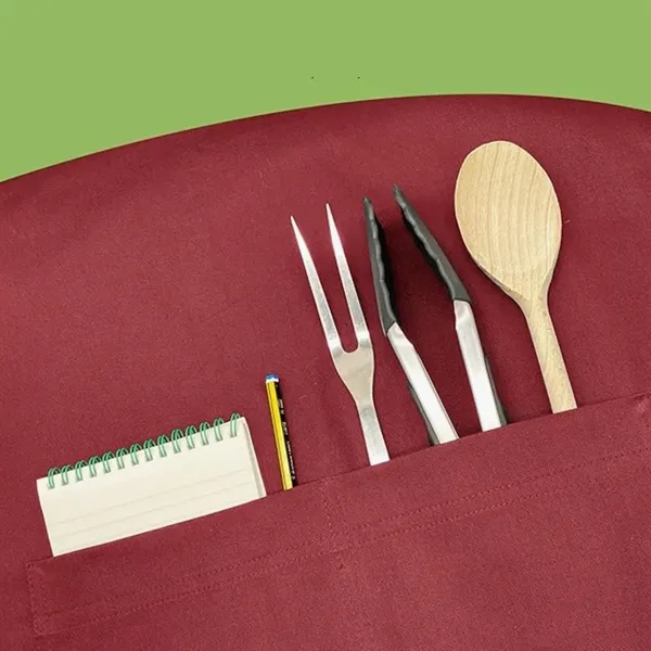 Adult Cotton Apron with Front Pocket Adjustable Unisex - Adult Cotton Apron with Front Pocket Adjustable Unisex - Image 3 of 8