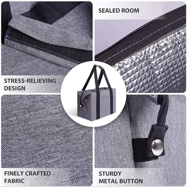 Insulated Lunch Tote Cooler Bag Thermal Food Transport - Insulated Lunch Tote Cooler Bag Thermal Food Transport - Image 2 of 8