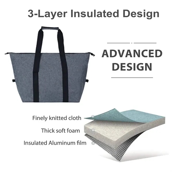 Insulated Lunch Tote Cooler Bag Thermal Food Transport - Insulated Lunch Tote Cooler Bag Thermal Food Transport - Image 5 of 8