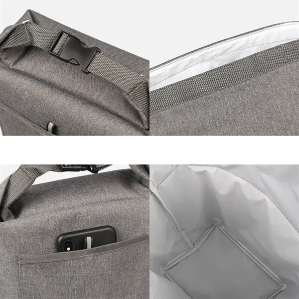 Insulated Lunch Cooler Bag with Buckle Handle Durable Picnic - Insulated Lunch Cooler Bag with Buckle Handle Durable Picnic - Image 3 of 4