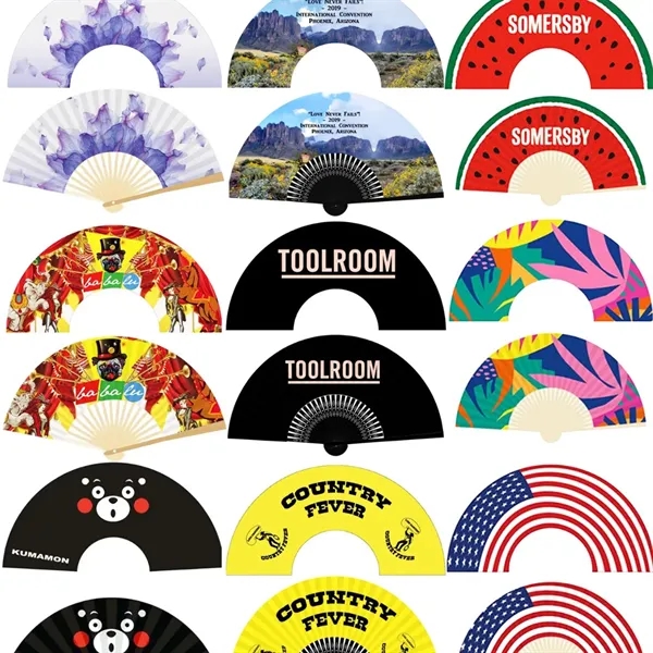 Full Customizable Folding Handheld Fan Events Giveaways - Full Customizable Folding Handheld Fan Events Giveaways - Image 6 of 6
