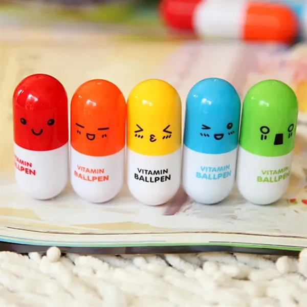 Telescopic Capsule Shape Ballpoint Pen - Telescopic Capsule Shape Ballpoint Pen - Image 0 of 1