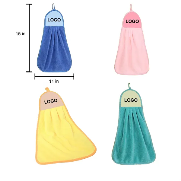 Hanging Soft Coral Velvet Hand Towel for Kitchen/Bathroom - Hanging Soft Coral Velvet Hand Towel for Kitchen/Bathroom - Image 0 of 1