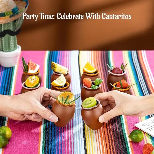 2oz. Cantarito Clay Drinking Vessel, Tequila Glassware - 2oz. Cantarito Clay Drinking Vessel, Tequila Glassware - Image 3 of 3