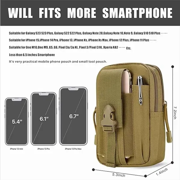 Tactical Waist EDC Molle Carrying Pouch Bag - Tactical Waist EDC Molle Carrying Pouch Bag - Image 4 of 4