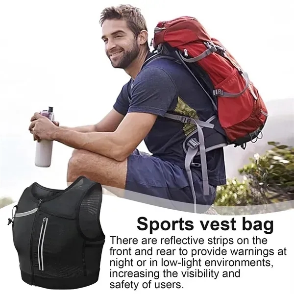 Multi-pocket Sports Vest Bag For Outdoor Use - Multi-pocket Sports Vest Bag For Outdoor Use - Image 4 of 4