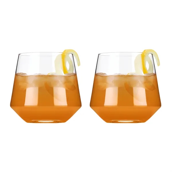 Viski® Raye Angled Crystal Cocktail Tumbler - Viski® Raye Angled Crystal Cocktail Tumbler - Image 3 of 9
