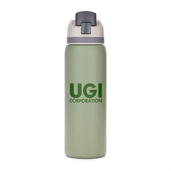 Three-Toned 27oz. Stainless Steel Straw Bottle - Three-Toned 27oz. Stainless Steel Straw Bottle - Image 1 of 8