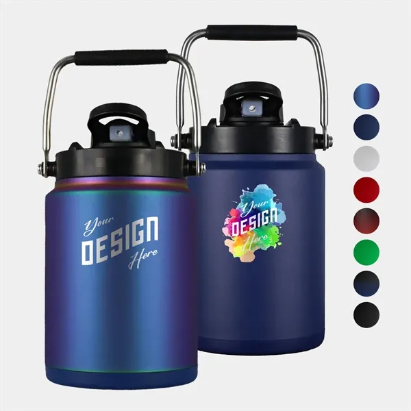 64 oz Ice Shaker® Stainless Insulated Half Gallon Water Jug - 64 oz Ice Shaker® Stainless Insulated Half Gallon Water Jug - Image 0 of 8