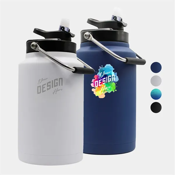 128 oz Ice Shaker® Stainless Insulated Half Gallon Water Jug - 128 oz Ice Shaker® Stainless Insulated Half Gallon Water Jug - Image 0 of 4