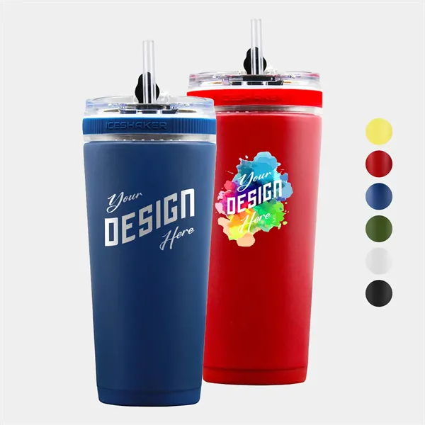 26 oz IceShaker® Stainless Insulated Flex Straw Water Bottle - 26 oz IceShaker® Stainless Insulated Flex Straw Water Bottle - Image 0 of 6