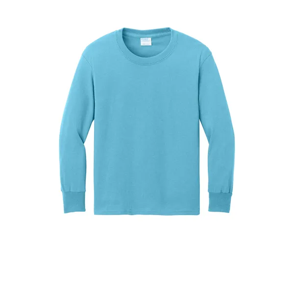 Port & Company Youth Long Sleeve Core Cotton Tee. - Port & Company Youth Long Sleeve Core Cotton Tee. - Image 0 of 90