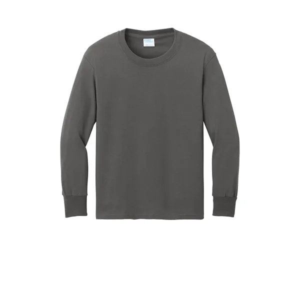 Port & Company Youth Long Sleeve Core Cotton Tee. - Port & Company Youth Long Sleeve Core Cotton Tee. - Image 6 of 90