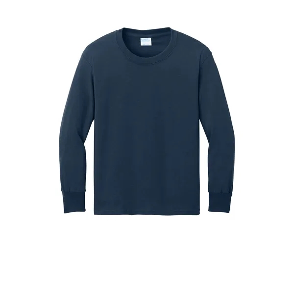 Port & Company Youth Long Sleeve Core Cotton Tee. - Port & Company Youth Long Sleeve Core Cotton Tee. - Image 12 of 90