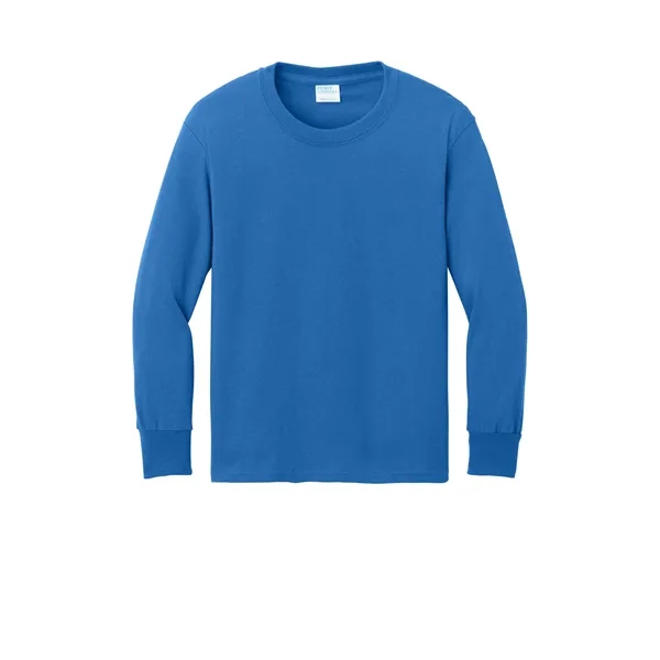 Port & Company Youth Long Sleeve Core Cotton Tee. - Port & Company Youth Long Sleeve Core Cotton Tee. - Image 18 of 90