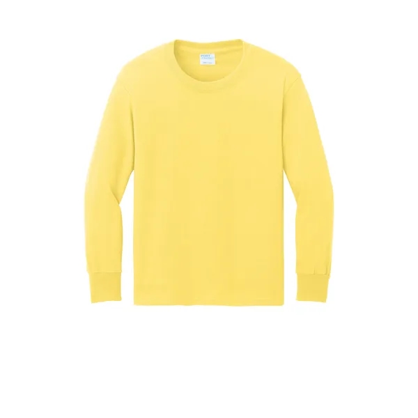 Port & Company Youth Long Sleeve Core Cotton Tee. - Port & Company Youth Long Sleeve Core Cotton Tee. - Image 24 of 90